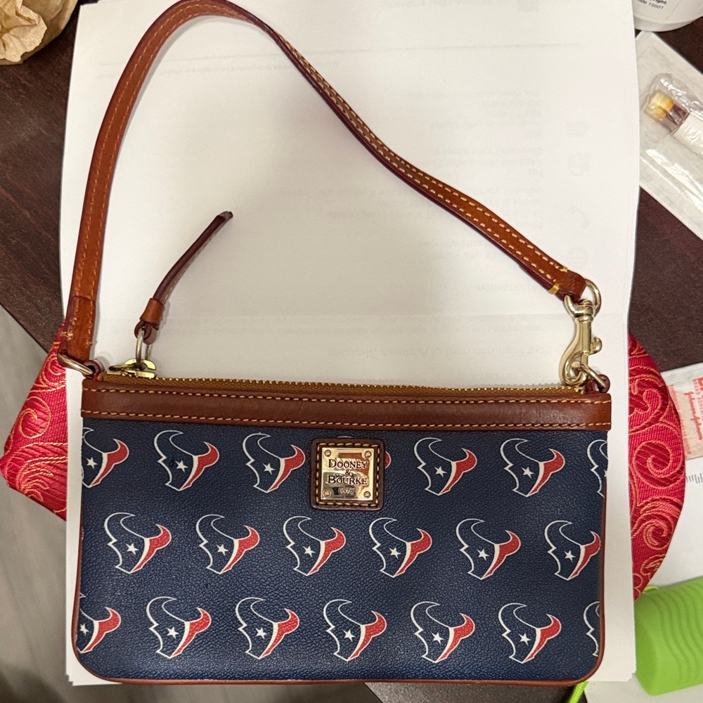 Dooney & Bourke Blue and Red Wristlet - Picture 2 of 5